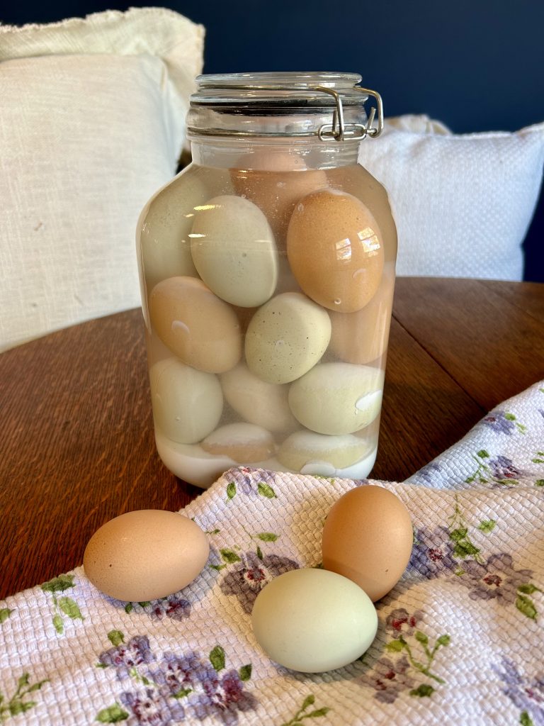 water glassed eggs