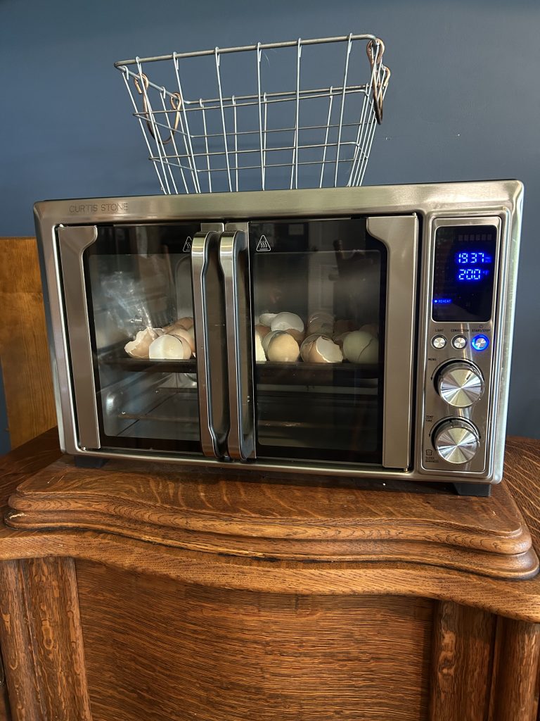 egg shells in air fryer oven