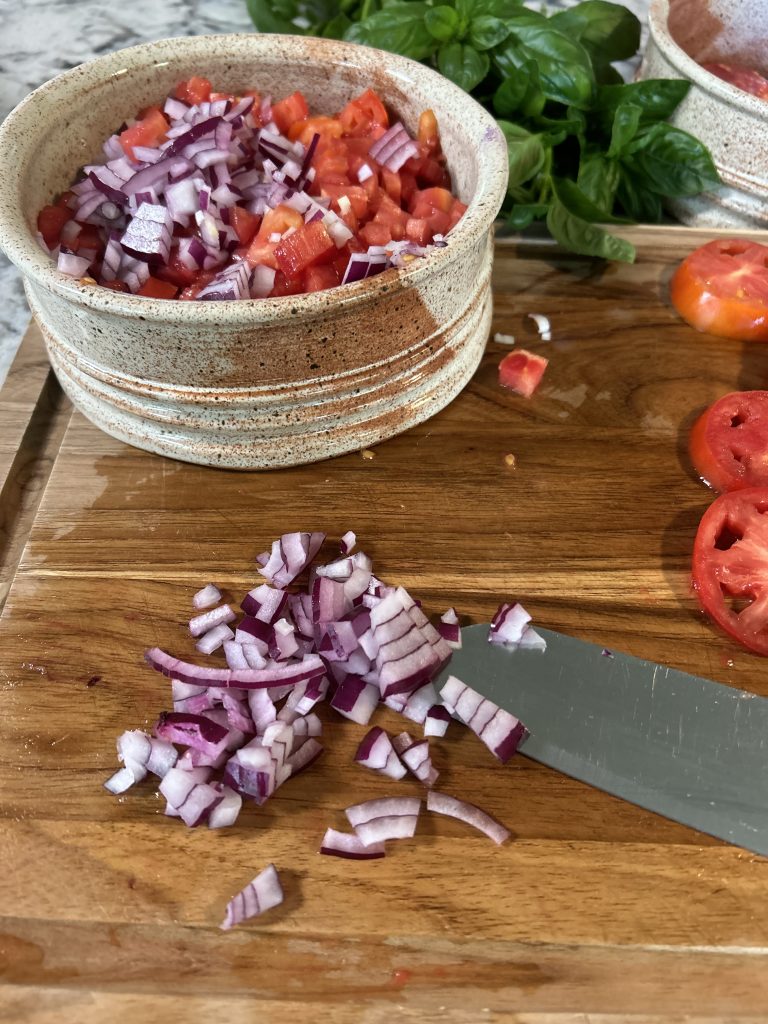 chopped onions