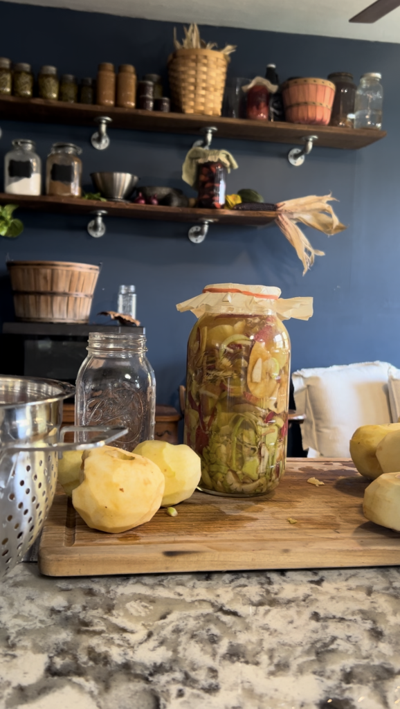 covered scrap vinegar