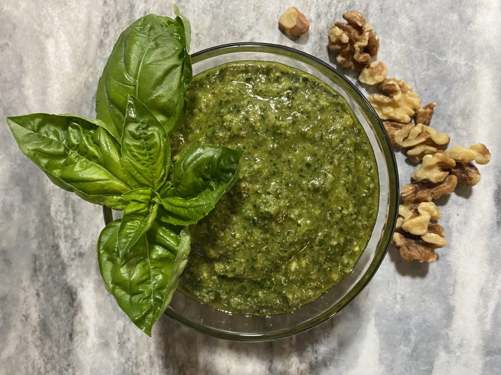 homemade basil pesto