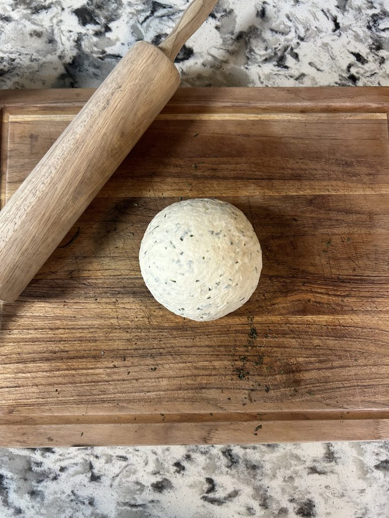 homemade rosemary cracker dough