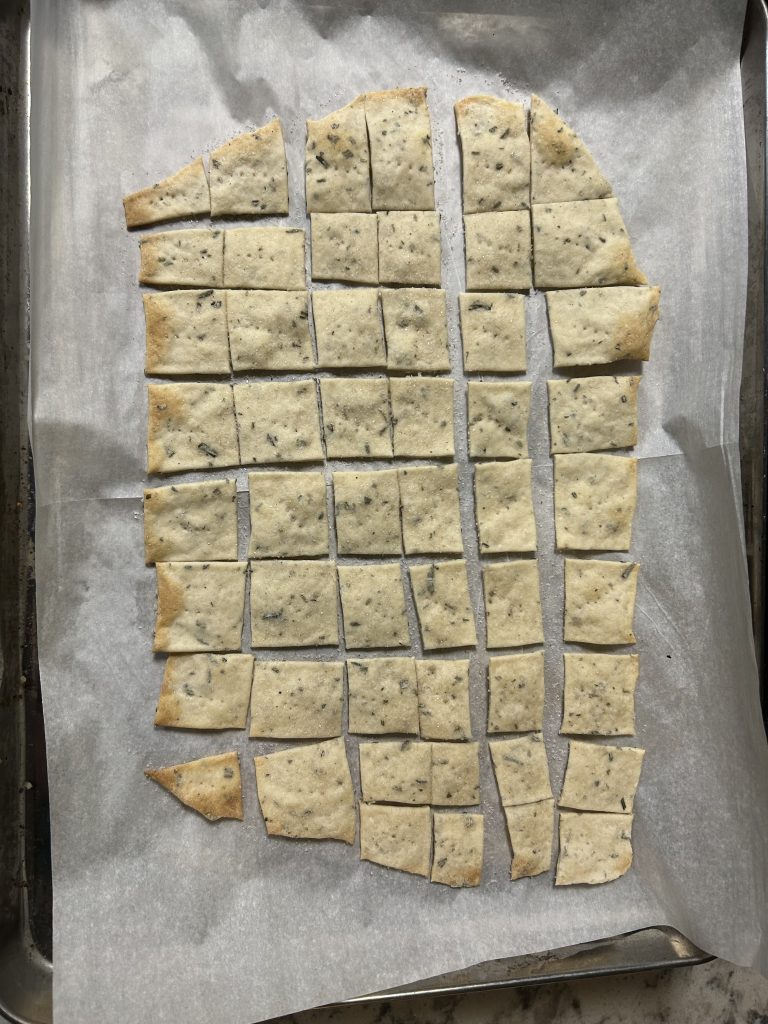 homemade rosemary crackers