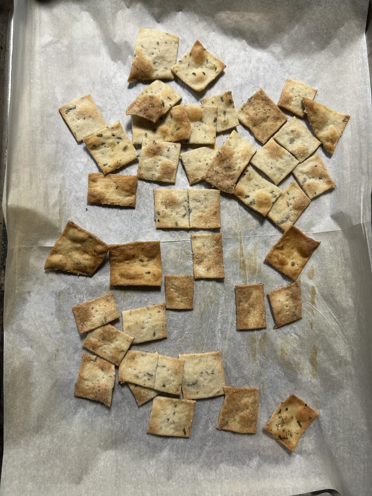 homemade rosemary crackers