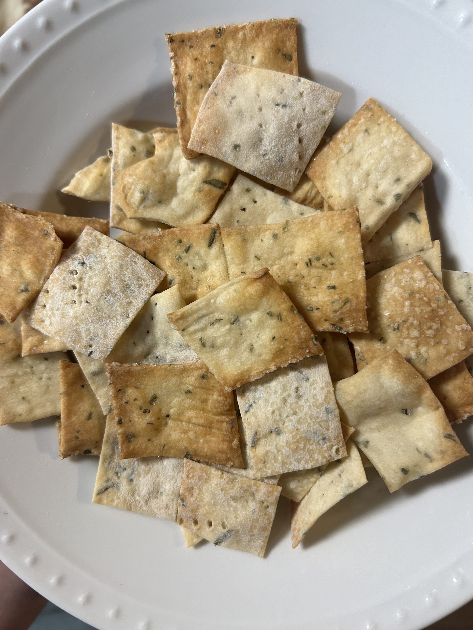 homemade rosemary crackers