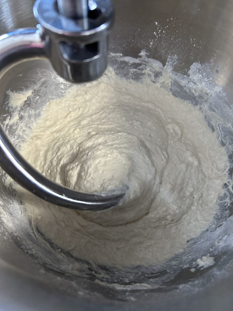 slack no-knead dump bread dough