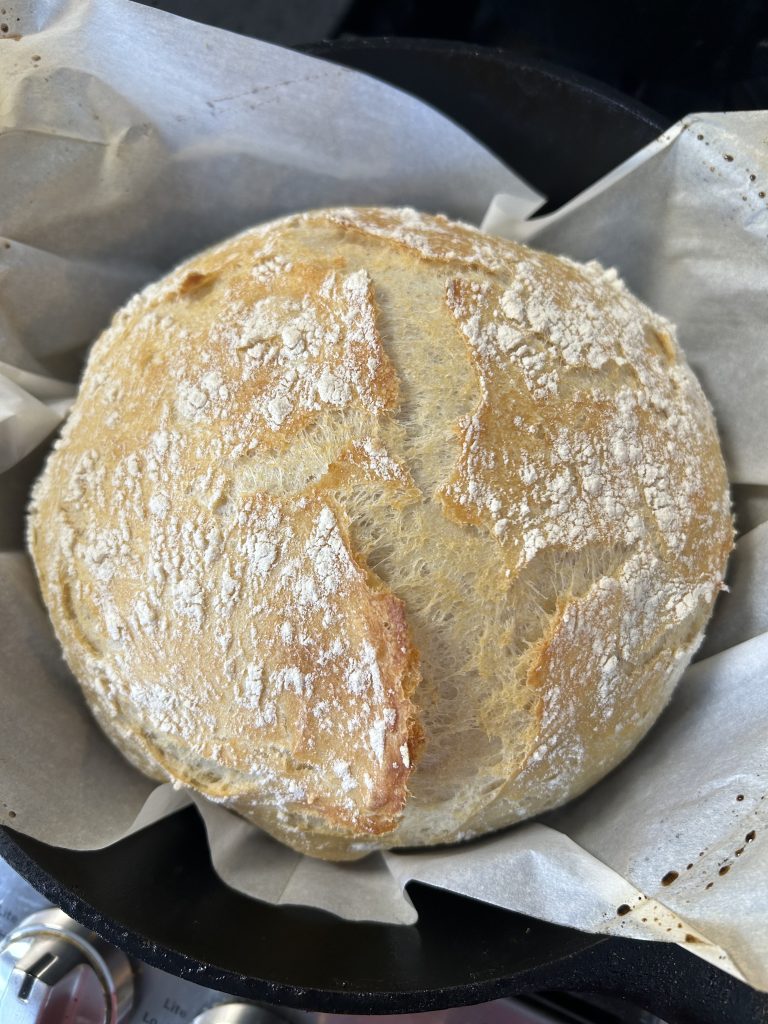 no-knead dump bread baked